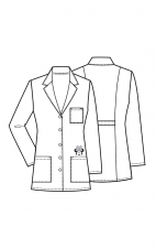*FINAL SALE 32" Lab Coat in White - CHEROKEE Tooniforms