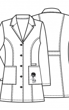 *FINAL SALE 33" Lab Coat in White - CHEROKEE Tooniforms