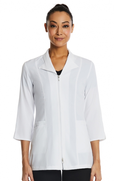 *FINAL SALE S 8801 Maevn SMART 3/4 Sleeve Zip Lab Jacket with Fashion Collar