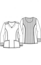 Long Sleeve Round Neck Top - Cherokee Infinity - Antimicrobial