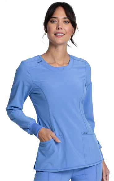 CK781A Long Sleeve Round Neck Top by Infinity with Certainty® Antimicrobial Technology