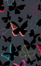 Top à col rond en Brilliant Butterflies - Cherokee Infinity - Antimicrobien