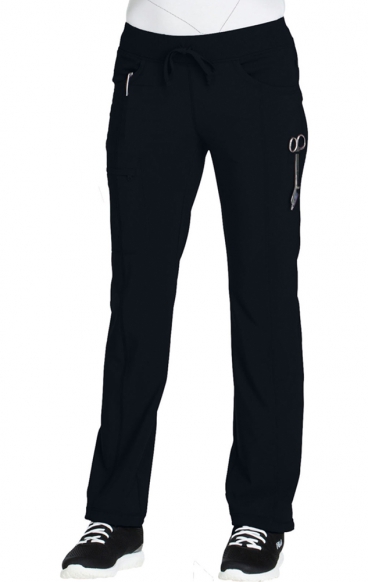 1123AP Petite Straight Leg Drawstring Pant by Infinity with Certainty® Antimicrobial Technology