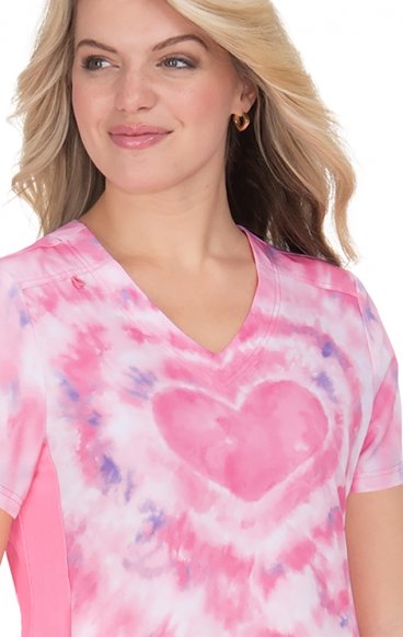 370PLM koi Lite Reform V-Neck Print Top - Tie Dye Hearts 370PLM koi Lite Reform V-Neck Print Top - Tie Dye Hearts