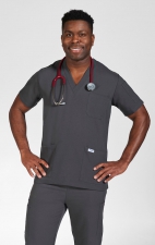 T4010 MOBB Mentality Unisex V-Neck Scrub Top Stretch-Flex Blend