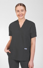 T4010 MOBB Mentality Unisex V-Neck Scrub Top Stretch-Flex Blend