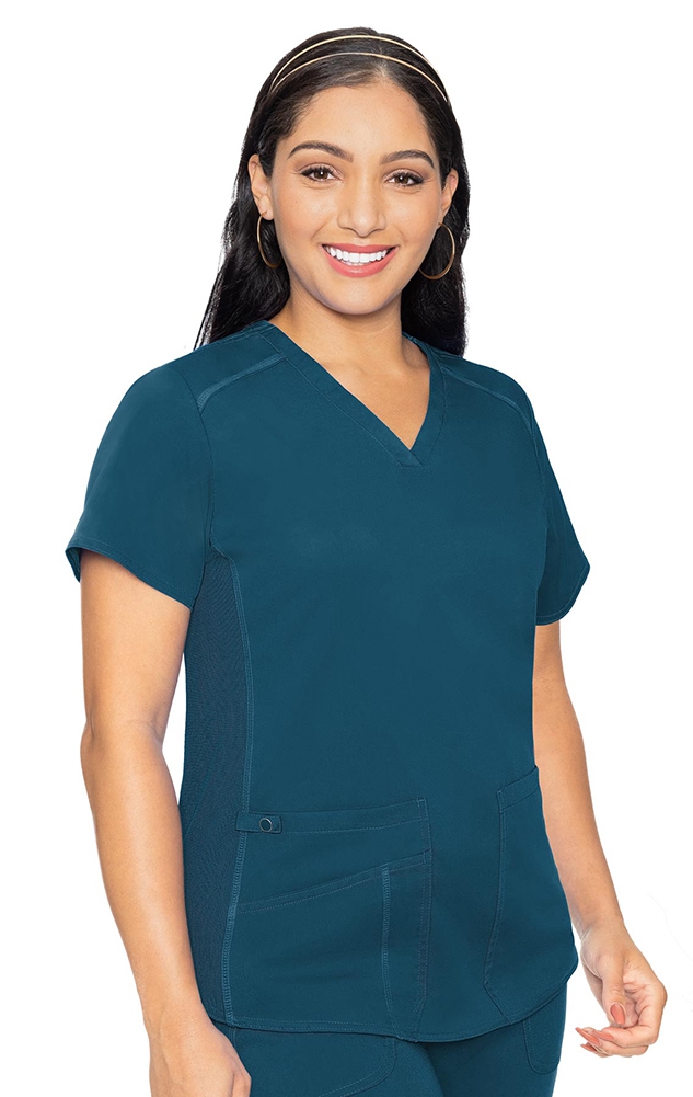 Cherokee Women's Scrubs Flexibles Sporty V-Neck Knit Panel Top : :  Clothing, Shoes & Accessories