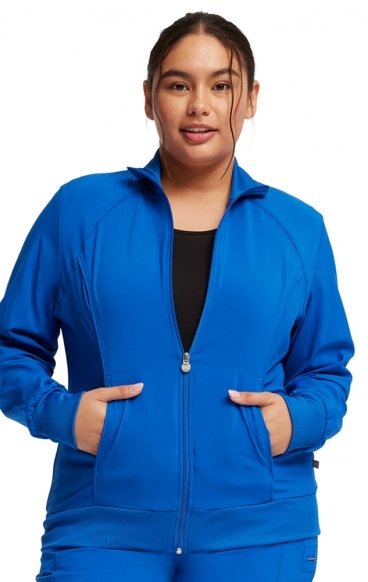 *FINAL SALE 5XL 2391A Zip Front Jacket - Cherokee Infinity - Antimicrobial