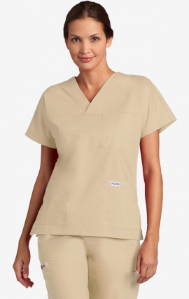V-Neck Trois Pocket Dolman Sleeve MOBB Scrub Top - Khaki (KH)
