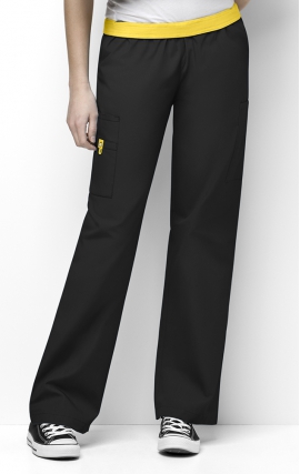 5016 WonderWink Origins Québec – Pantalon d’uniforme avec ceinture élastique - Black