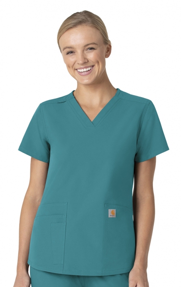 *VENTE FINALE S C12113 Carhartt Force Haut à Col en V Moderne pour Femmes *VENTE FINALE S C12113 Carhartt Force Haut à Col en V Moderne pour Femmes