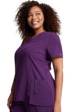 82851 Dickies Xtreme Stretch V-Neck Top with Princess Seams  