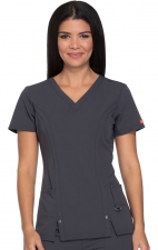 82851 Dickies Xtreme Stretch V-Neck Top with Princess Seams  