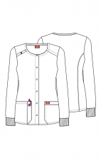 *FINAL SALE DK306 Dickies Prints Snap Front Warm-Up Jacket in Super Smile