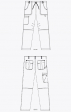 412P-Petite MOBB Pantalon Taille Confort  avec Cordon et  élastique pour Femmes
