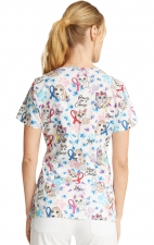 *FINAL SALE CK616 Cherokee Prints V-Neck Print Top in Paws For A Cause