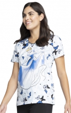*FINAL SALE TF626 Cherokee V-Neck Print Top in All A Flutter