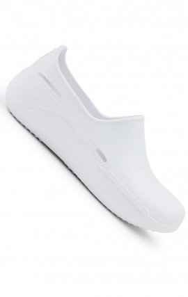 Streak White Slip-Resistant Step In Unisex Shoe by Anywear Footwear
