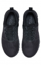 Men's Fly Black on Black Slip-Resistant Athletic Sneaker from Infinity Footwear by Cherokee