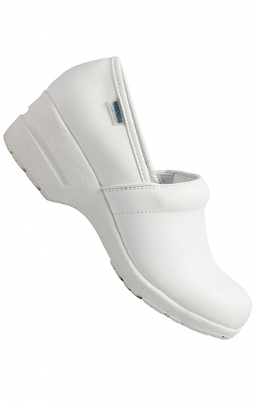 Harmony White Sabot en Cuir Antidérapantes de Workwear Footwear par Cherokee