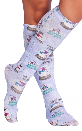 Comfort Support Chillin' Snowmies High Compression Knee High Socks by Cherokee