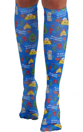Comfort Support Nacho Average Nurse High Compression Knee High Socks by Cherokee
