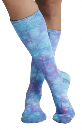 Kickstart Tie Dye Twist Knee High Medium Compression Socks from Infinity by Cherokee