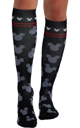 Print Support All Ears Women's Graduated Medium Support Compression Socks by Cherokee