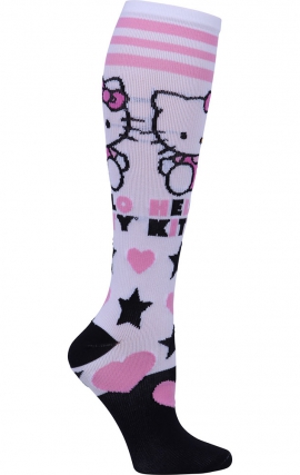 Print Support Hello Kitty Love Women's Graduated Medium Support Compression Socks by Cherokee