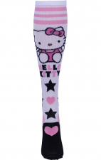 Print Support Hello Kitty Love Women's Graduated Medium Support Compression Socks by Cherokee