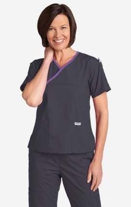 *VENTE FINALE Charcoal/Lilac MOBB 323/312 Ensemble de gommage en deux pièces Criss Cross Flip Flap