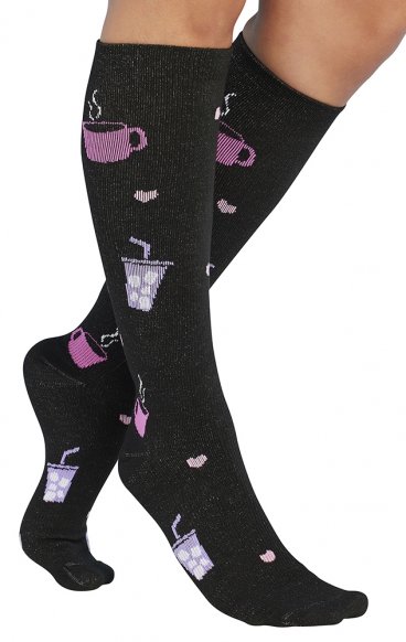 Print Support Nurse Fuel Chaussettes de Compression Moyen Gradué pour Femmes par Cherokee