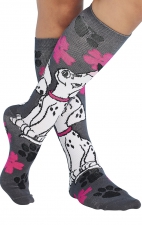 Print Support Paws for Puppies Women's Graduated Medium Support Compression Socks by Cherokee