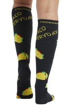 Print Support Taco Everyday Women's Graduated Medium Support Compression Socks by Cherokee