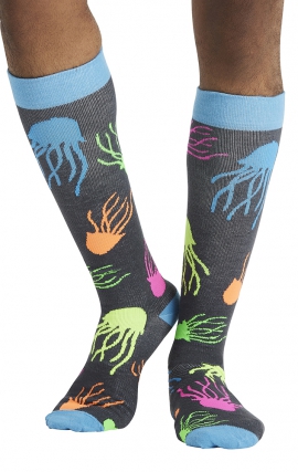 Men's Print Support Jellyfish Jam Graduated Medium Support Compression Socks by Cherokee