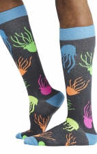 Men's Print Support Jellyfish Jam Graduated Medium Support Compression Socks by Cherokee