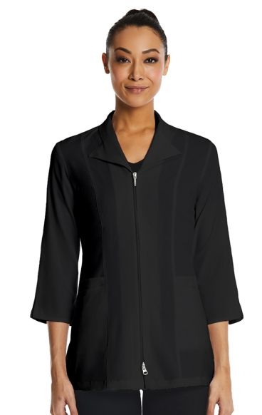 *FINAL SALE L 8801 Maevn SMART 3/4 Sleeve Zip Lab Jacket with Fashion Collar