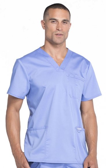 WW670 Workwear Revolution Men's 3 Pocket V-Neck Top by Cherokee WW670 Workwear Revolution Men's 3 Pocket V-Neck Top by Cherokee