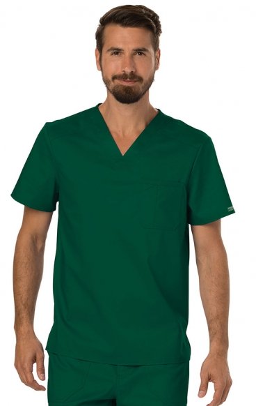 WW690 Workwear Revolution Men's Chest Pocket Tuckable V-Neck Top by Cherokee WW690 Workwear Revolution Men's Chest Pocket Tuckable V-Neck Top by Cherokee