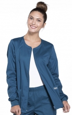 4315 Workwear Core Stretch Round Neck Zip Front Jacket by Cherokee