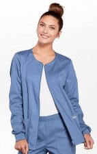 4315 Workwear Core Stretch Round Neck Zip Front Jacket by Cherokee