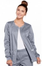 4315 Workwear Core Stretch Round Neck Zip Front Jacket by Cherokee
