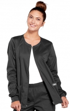 4315 Workwear Core Stretch Round Neck Zip Front Jacket by Cherokee