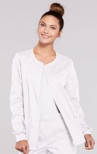 4315 Workwear Core Stretch Round Neck Zip Front Jacket by Cherokee
