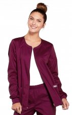4315 Workwear Core Stretch Round Neck Zip Front Jacket by Cherokee