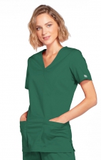 4728 Workwear Core Stretch Mock Wrap Top with 3 Pockets by Cherokee