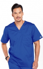 4743 Workwear Core Stretch Men's Chest Pocket V-Neck Top by Cherokee