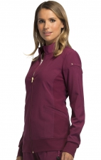 CK303 iFlex Zip Front Jacket with Knit Panels by Cherokee