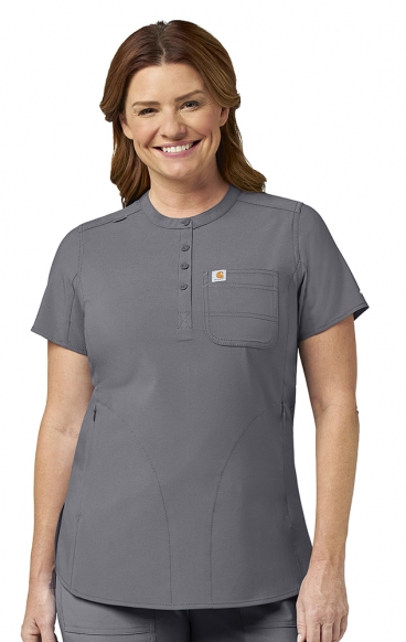 *FINAL SALE L C12910 Carhartt Force Cross-Flex Women's Modern Fit Henley Tunic Top