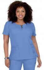 *VENTE FINALE XS 317 Koi Lite ™ Scrubs Serenity Double Zipper Top